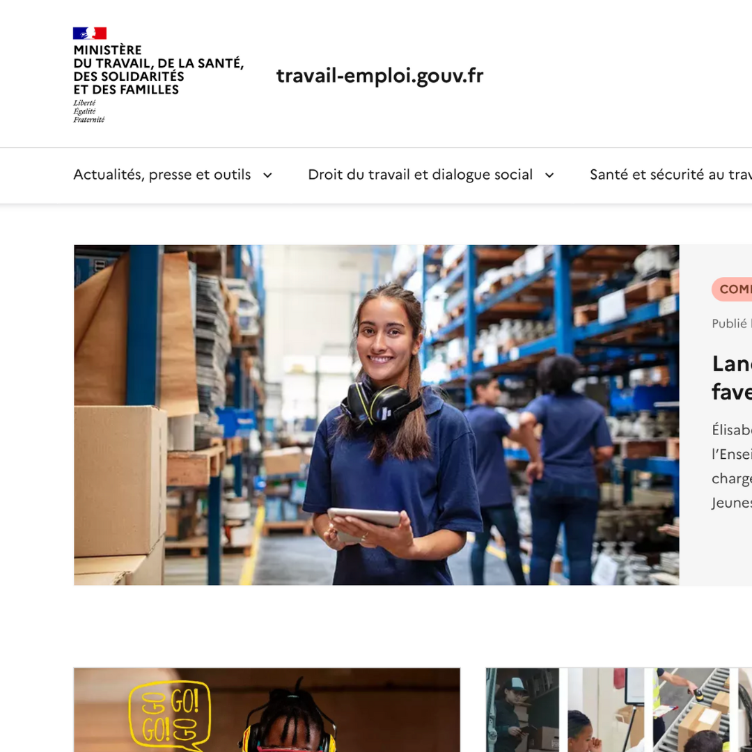 Projet newsletter Ministère du Travail
